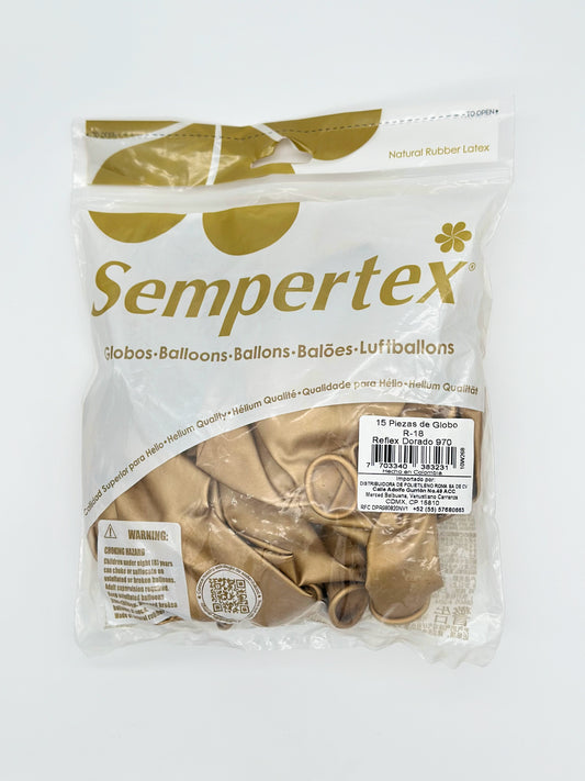 Reflex Dorado 18" (Bolsa 15pzs) Sempertex