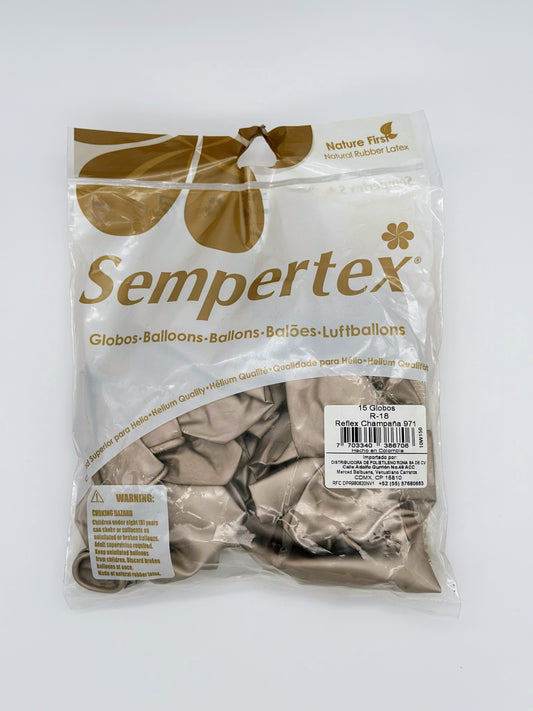 Reflex Champaña 18" (Bolsa 15pzs) Sempertex