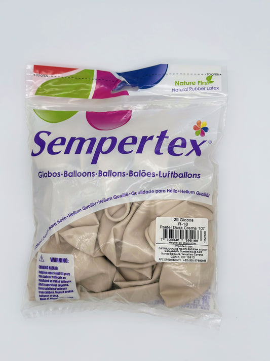 Pastel Dusk Crema 18" (Bolsa 25pzs) Sempertex