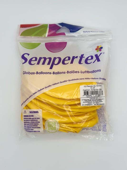 Fashion Amarillo 24" (Bolsa 10pzs) Sempertex
