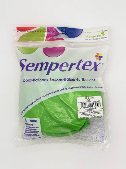 Fashion Verde Lima 24" (Bolsa 10pzs) Sempertex