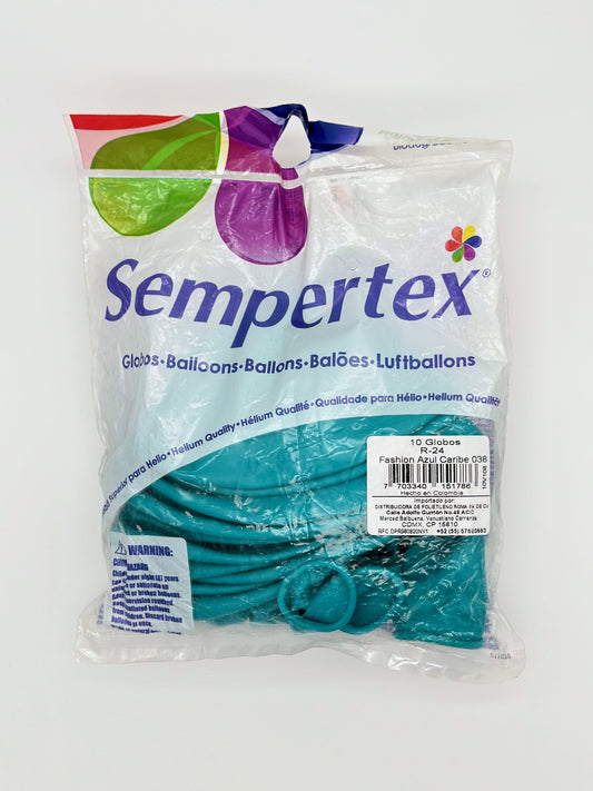 Fashion Azul Caribe 24" (Bolsa 10pzs) Sempertex