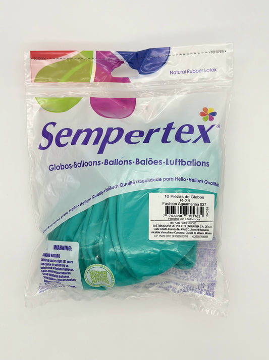 Fashion Aguamarina 24" (Bolsa 10pzs) Sempertex