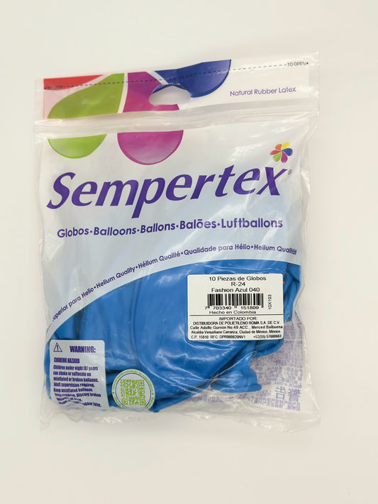 Fashion Azul 24" (Bolsa 10pzs) Sempertex