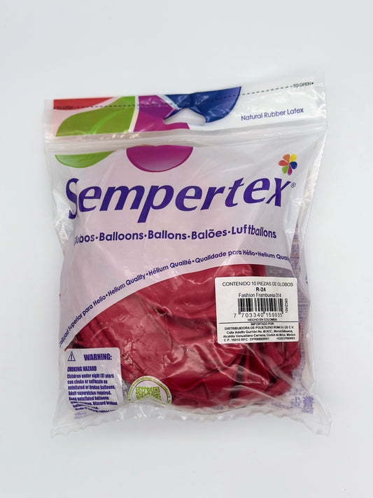 Fashion Frambuesa 24" (Bolsa 10pzs) Sempertex