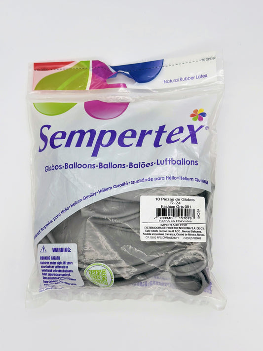 Fashion Gris 24" (Bolsa 10pzs) Sempertex