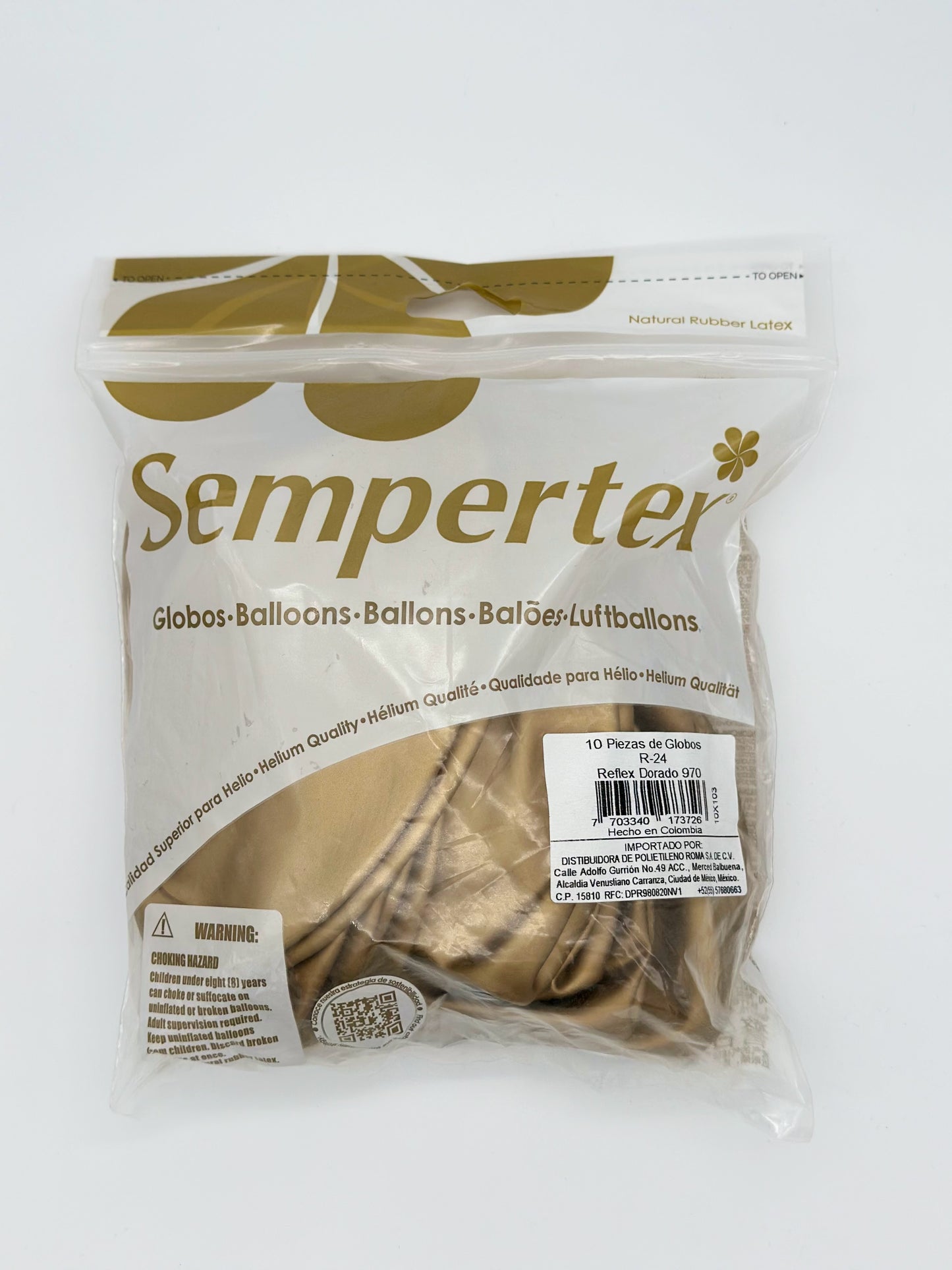 Reflex Dorado 24" (Bolsa 10pzs) Sempertex