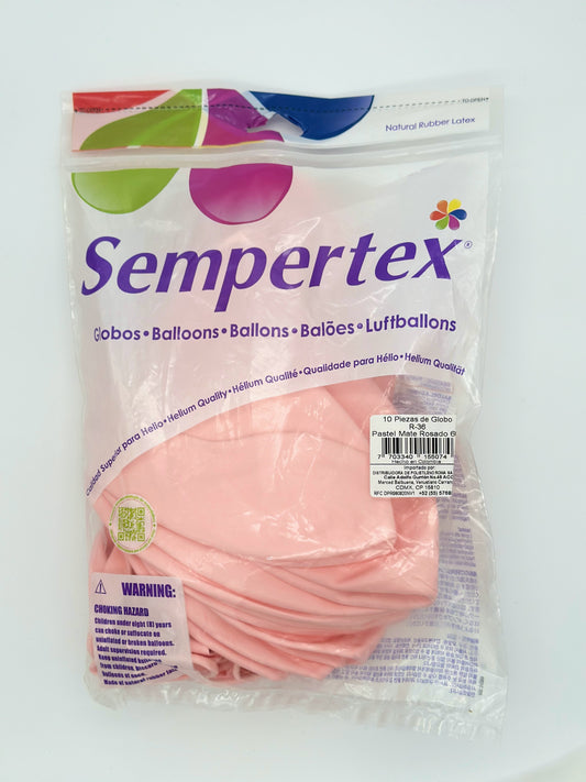 Pastel Mate Rosado 36" (Bolsa 10pzs) Sempertex