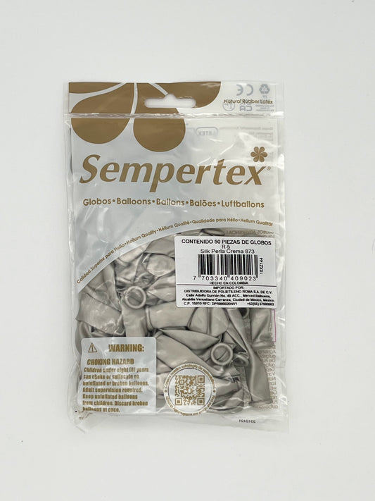 Silk Perla Crema 5" (Bolsa 50pzs) Sempertex