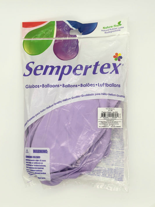 Pastel Mate Lila 36" (Bolsa 10pzs) Sempertex