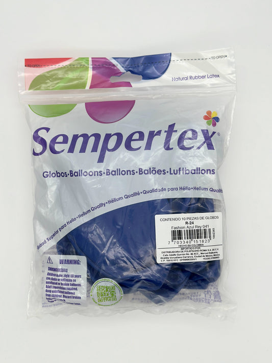 Fashion Azul Rey 24" (Bolsa 10pzs) Sempertex