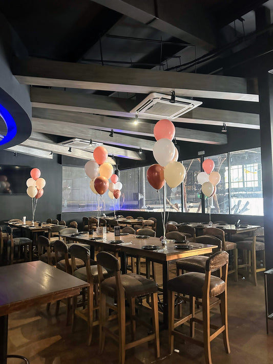 1 Ramillete de 5 Globos Látex Centro de Mesa