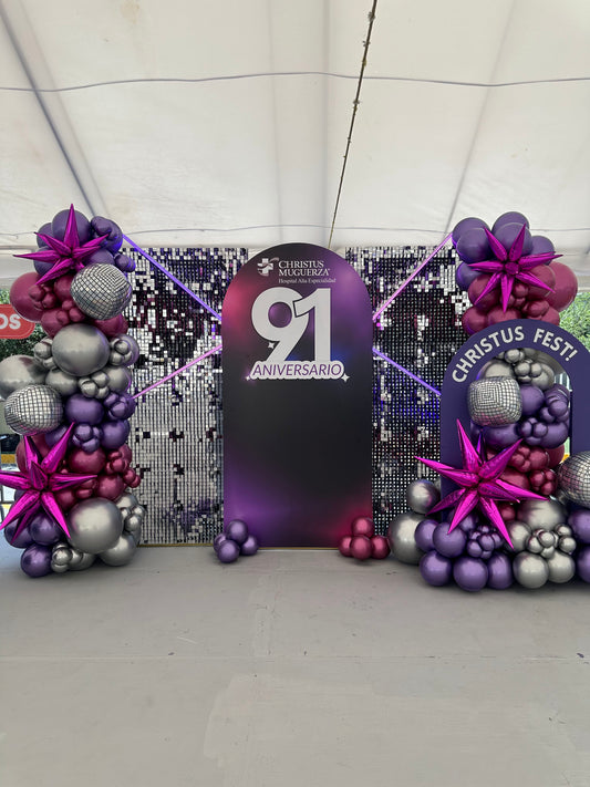 Mampara Personalizada con iluminación + Shimmer