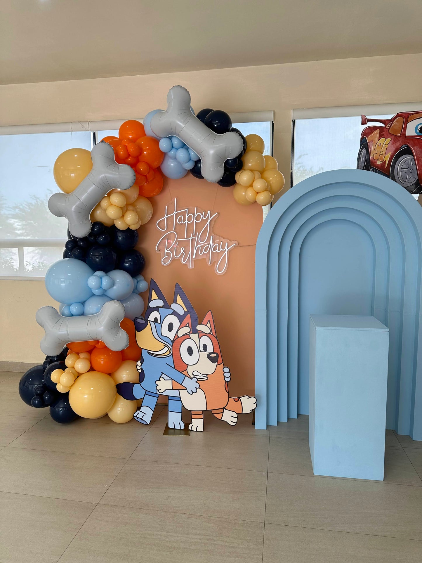 Set de 3 Mamparas con Doble Temáica (Bluey y Cars)