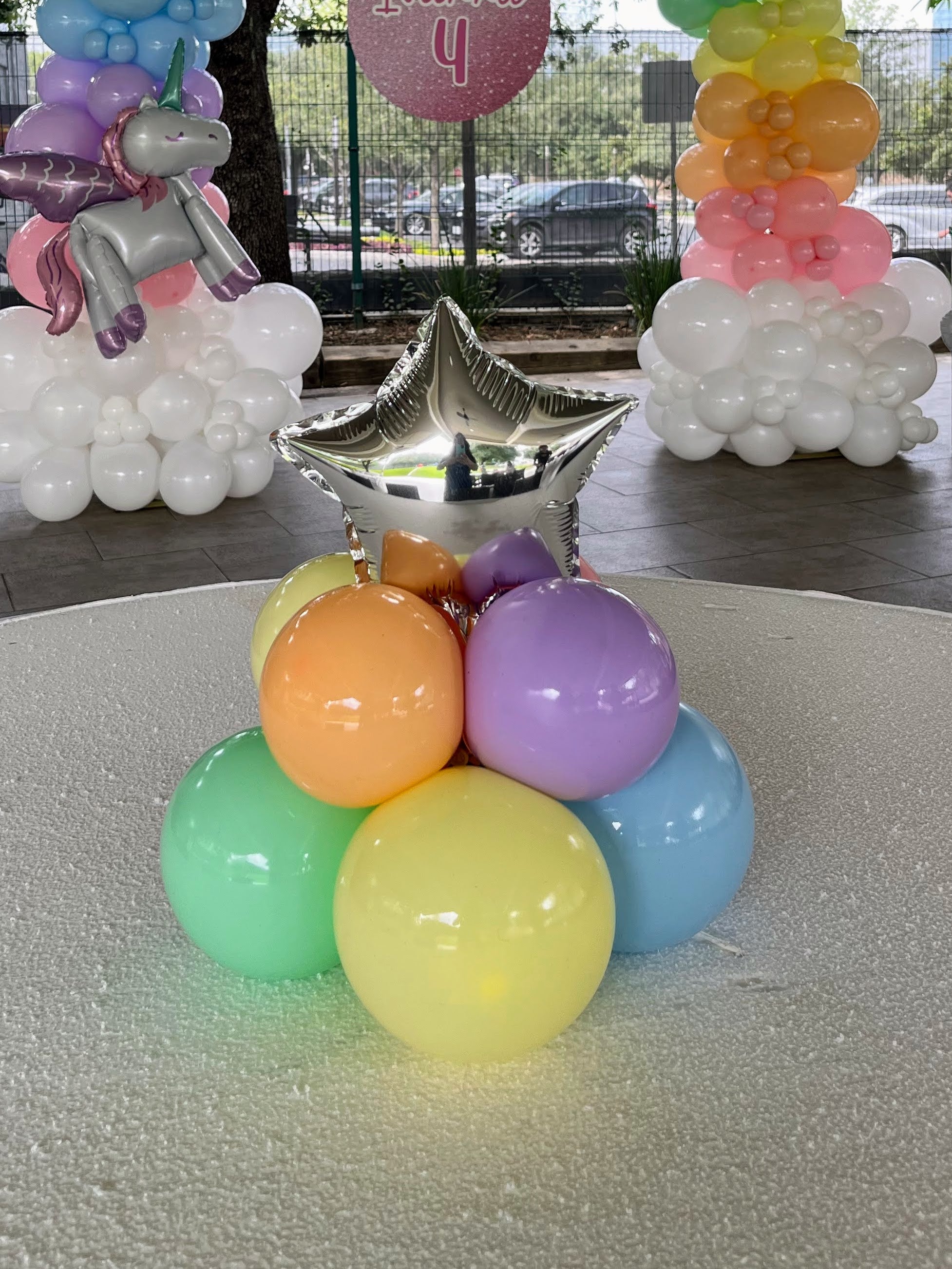 Mini Centros De Mesa Con Globos Decoración De Globos De 1, 2 Y 3