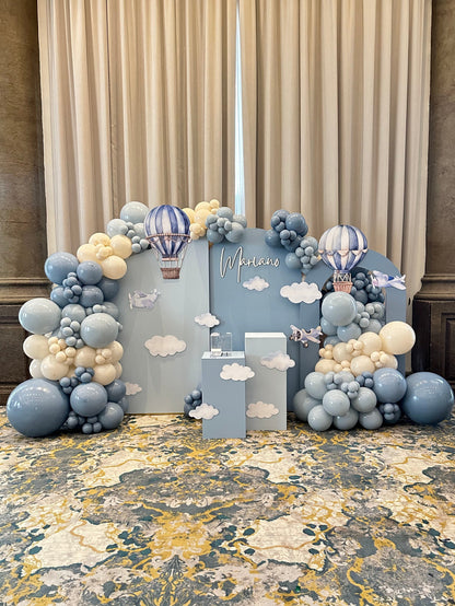 Set de 3 Mamparas Globos Aerostáticos Azul