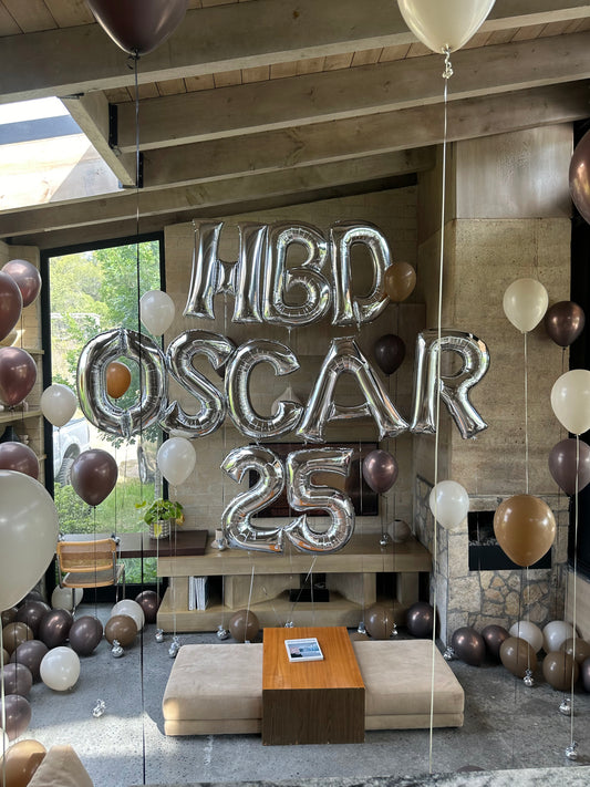 Decoración con Letras + Látex Helio