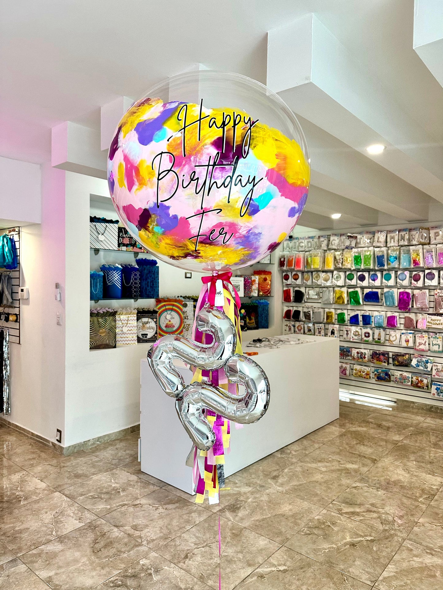Globo Burbuja + Número Chico