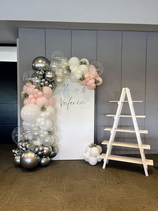 Mampara Personalizada + Flor + Escalerita