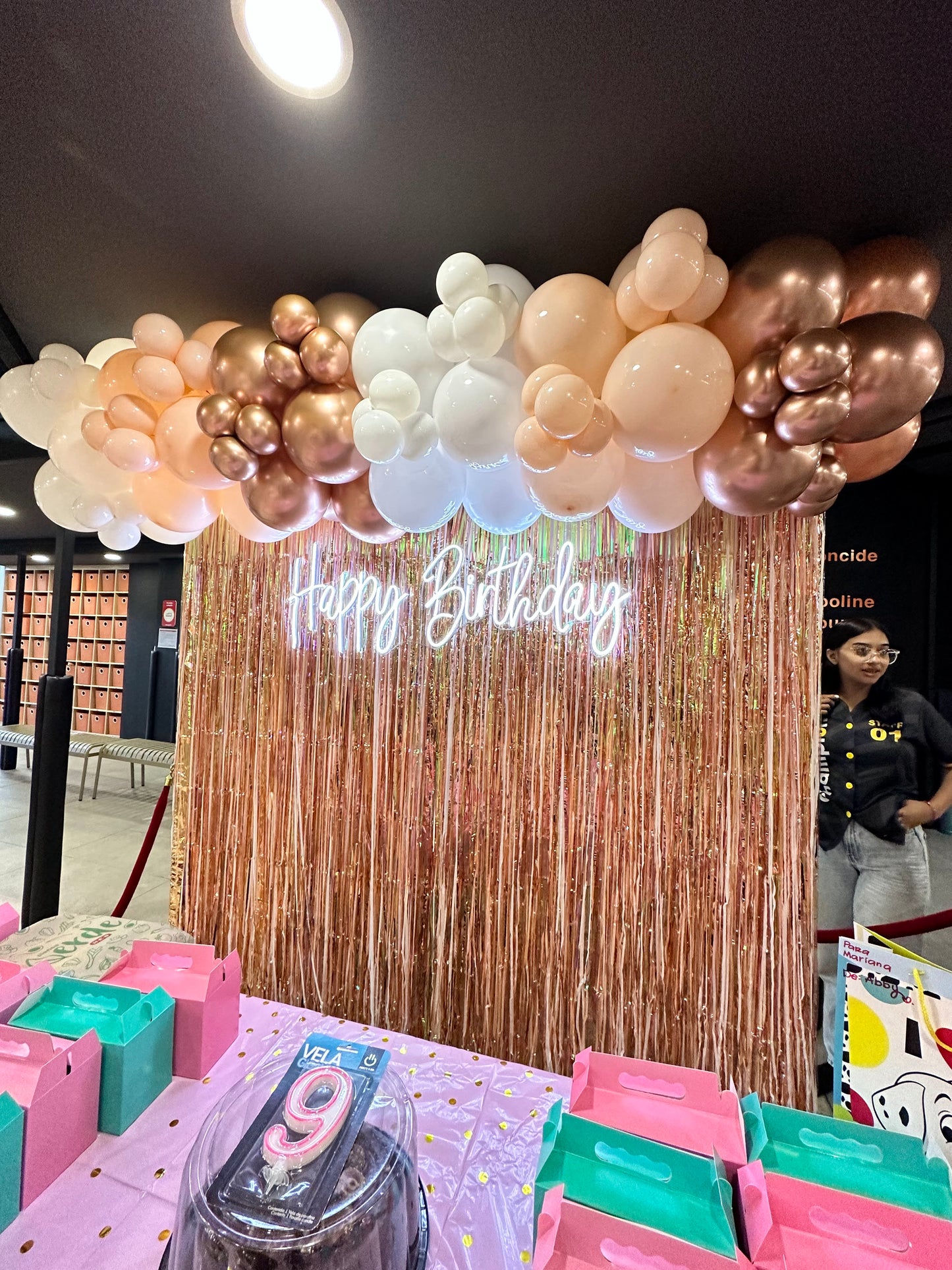 Set Happy Birthday con Mix Cortina Metálica