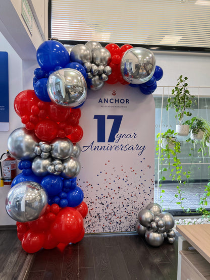 Mampara Aniversario Empresarial + Orbz