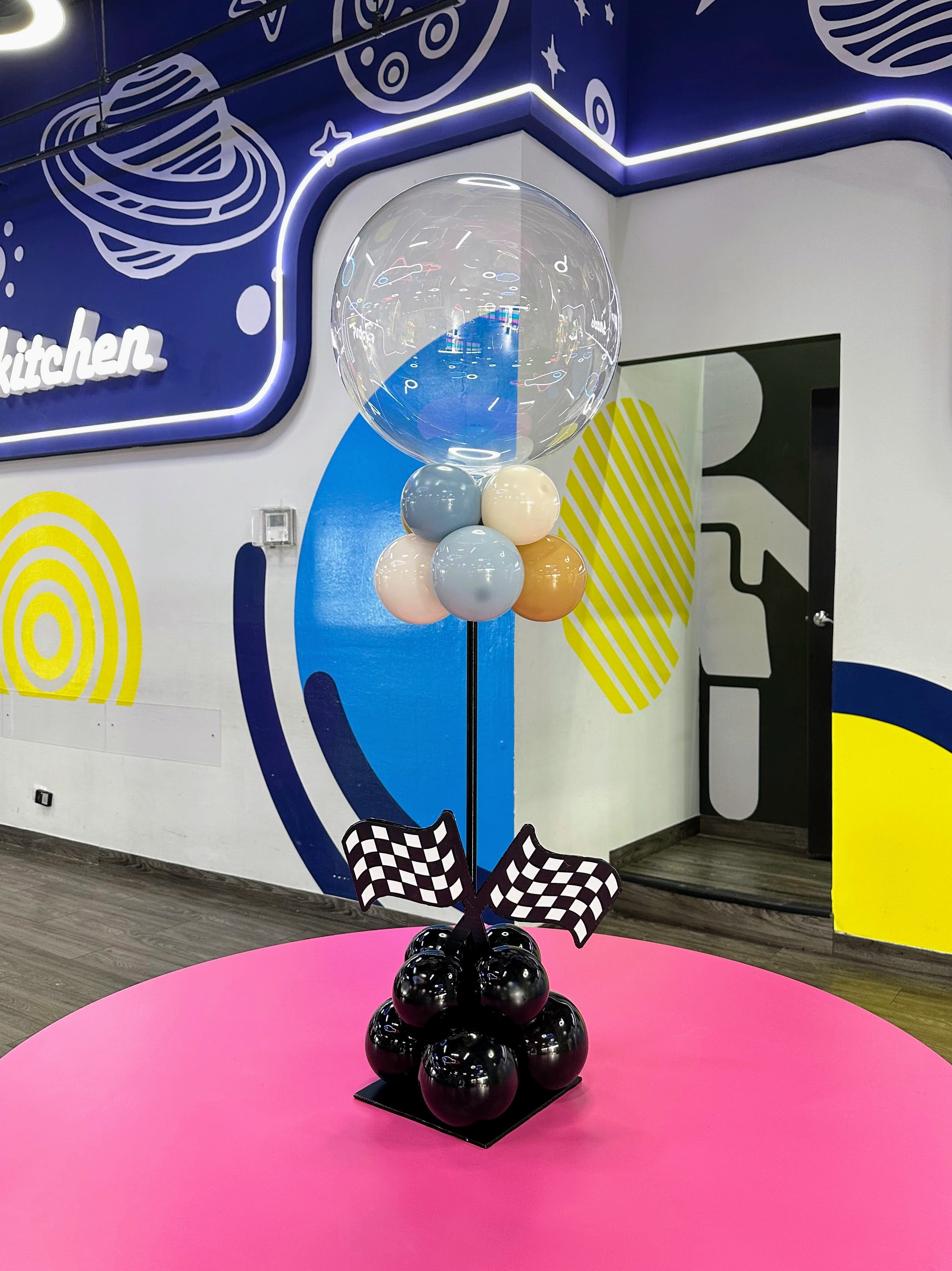 Mini Centros De Mesa Con Globos Decoración De Globos De 1, 2 Y 3