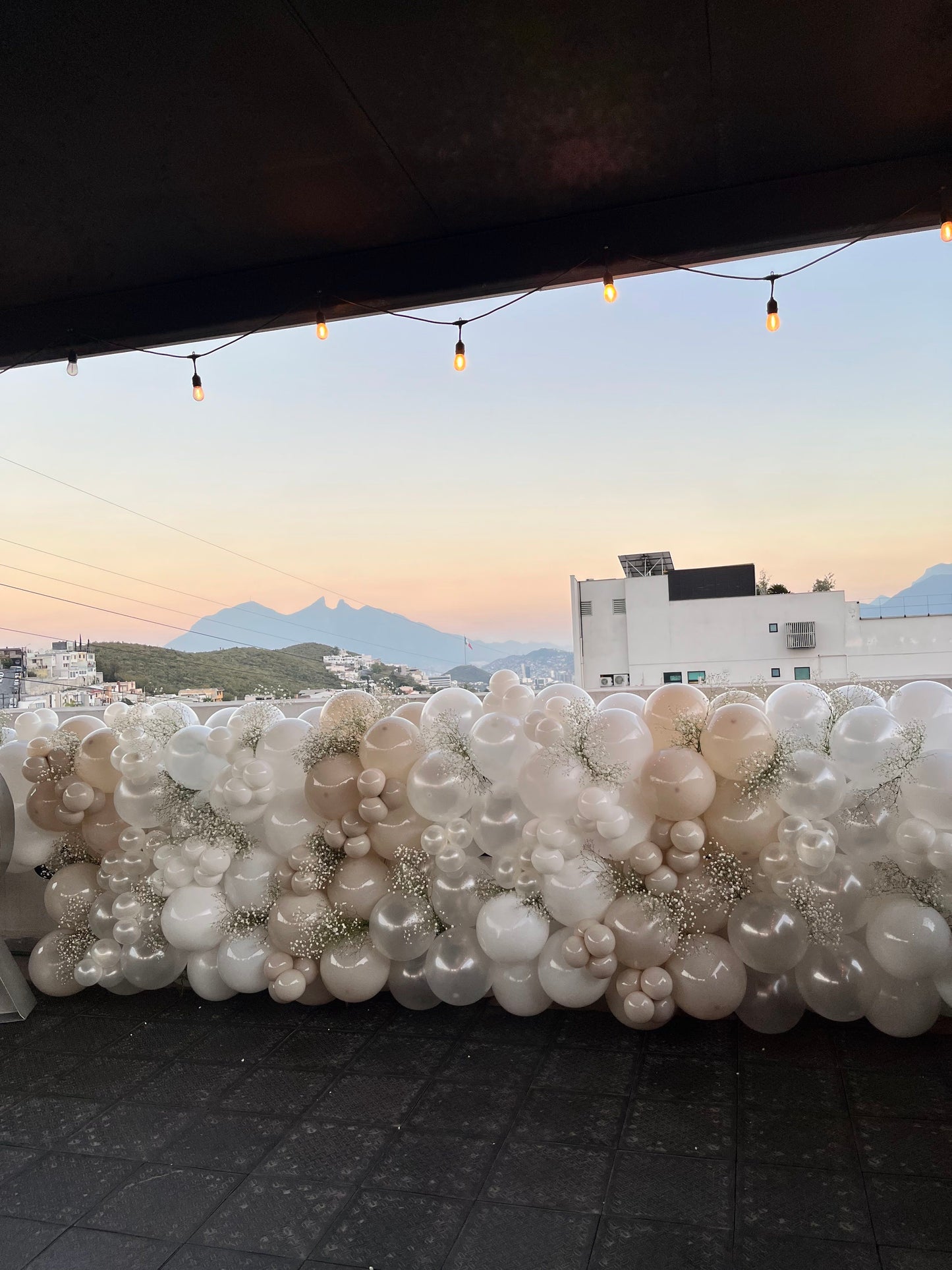 Guirnalda de Globos con Flor de Nube