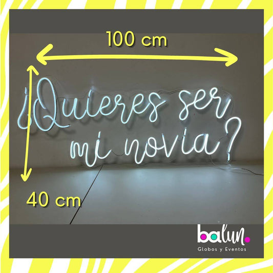 "¿Quieres ser mi novia?" (Renta Letrero Neón)