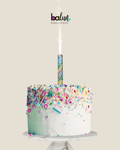 Vela de Chispas Happy Birthday
