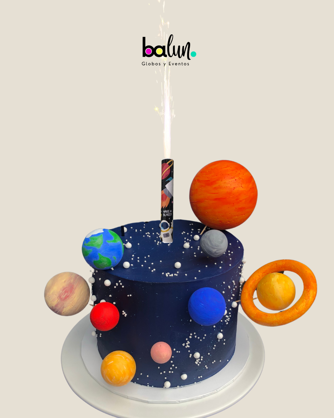 Vela de Chispas Space Theme