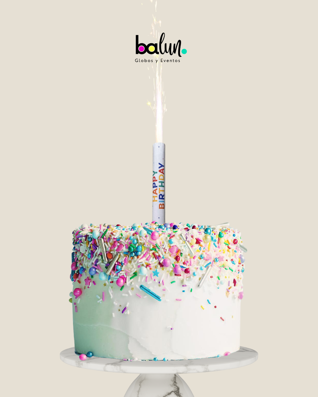 Vela de Chispas Happy Birthday