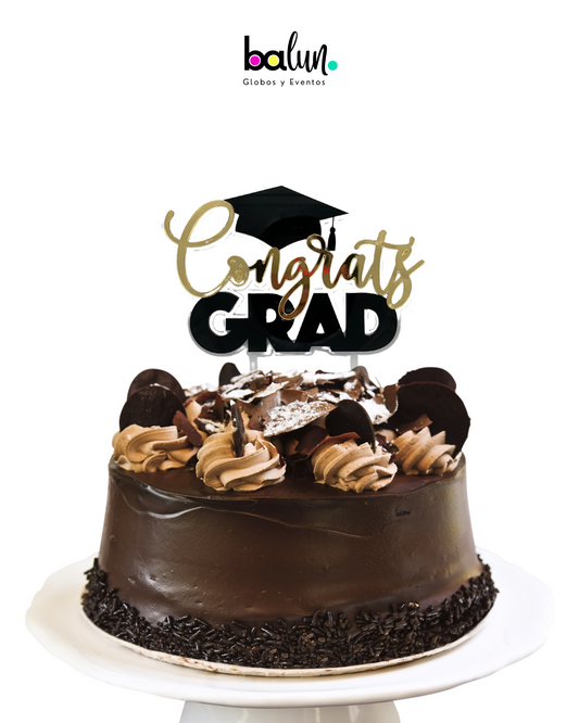 Cake Topper Acrílico Congrats Grad