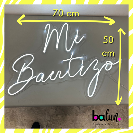 "Mi Bautizo" Chico (Renta Letrero Neón)