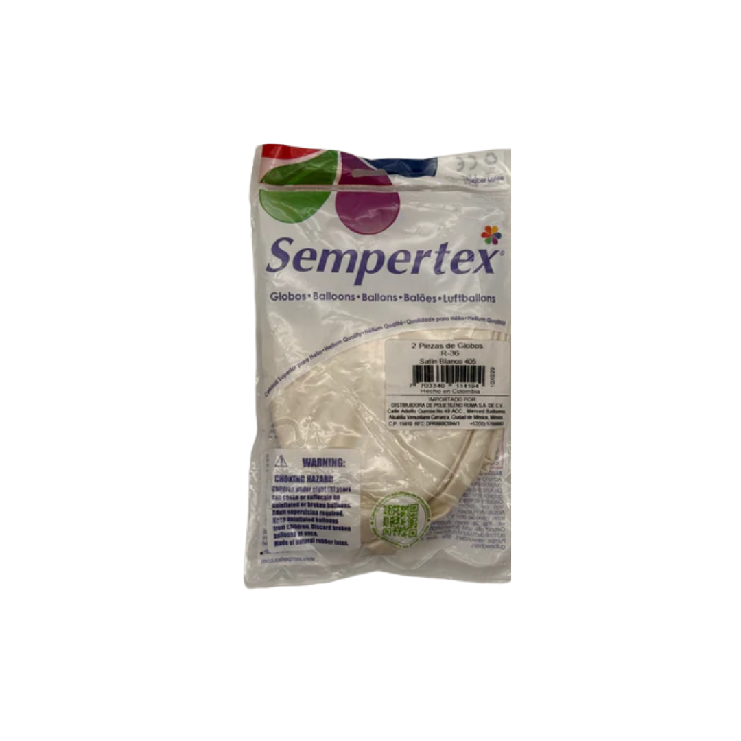 Satín 36" Sempertex (Bolsa 2pzs)
