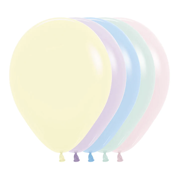 Pastel Mate Surtido 12" (Bolsa 50pzs) Sempertex